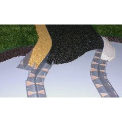 Voliges PVC gris anthracite  H : 5 cm / L : 2,5 mètre (10,80 €/m)