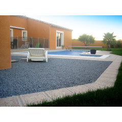 Gravier décoratif gris 6/10 concassé