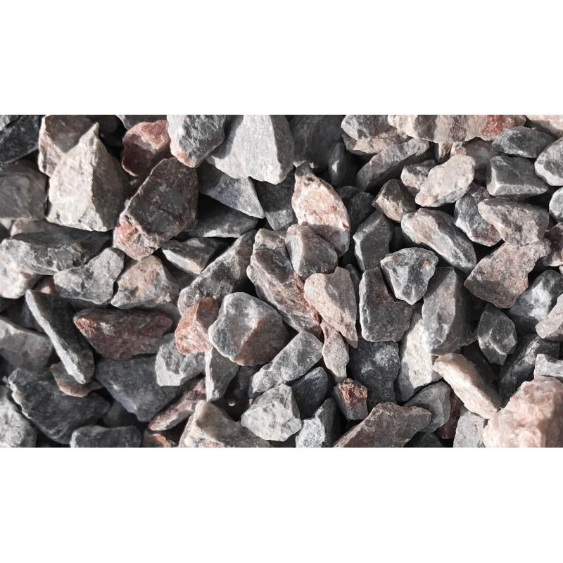 Gravier décoratif gris rosé 6/10 concassé
