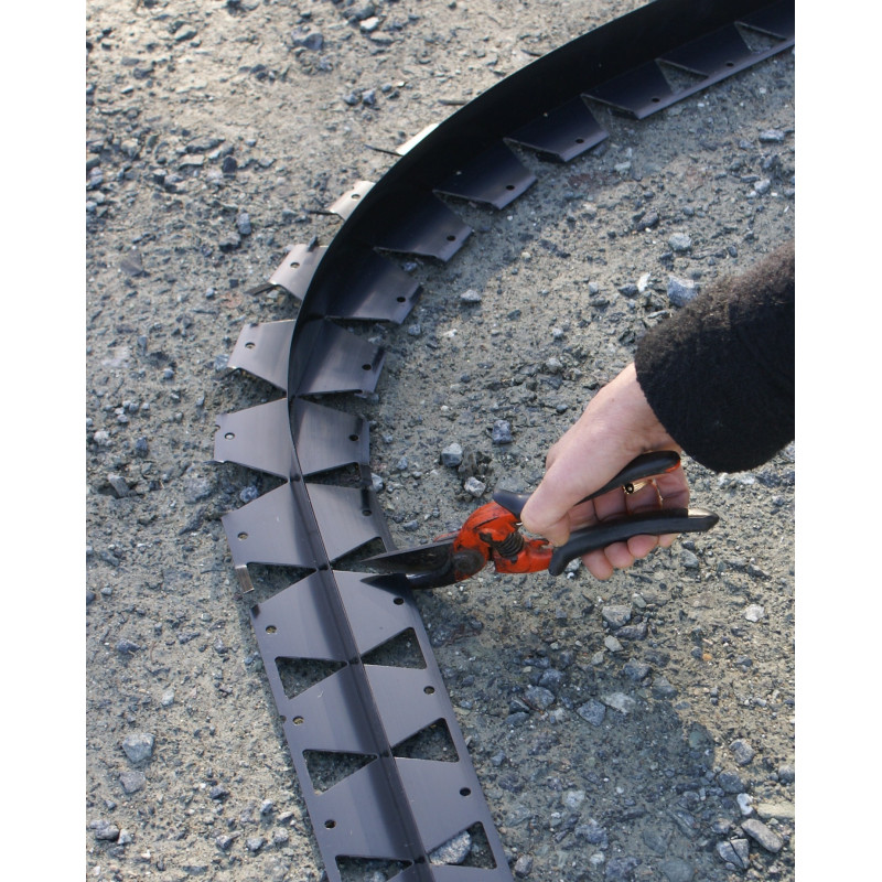 Voliges Tcourb PVC gris anthracite  H : 3 cm / L : 2 mètres