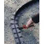 Voliges Tcourb PVC gris anthracite  H : 3 cm / L : 2 mètres