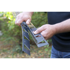 Voliges PVC gris anthracite  H : 4 cm / L : 2,5 mètre (10,80 €/m)