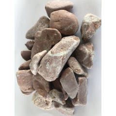Galet de marbre décoration rose violacé 20/40