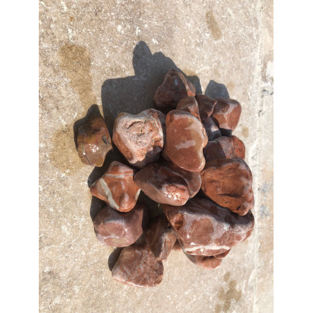 Galet de marbre décoration rose violacé 20/40